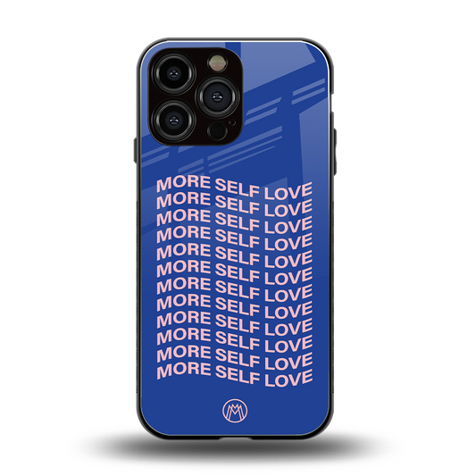 more self love back phone cover | glass case for iphone 14 pro max