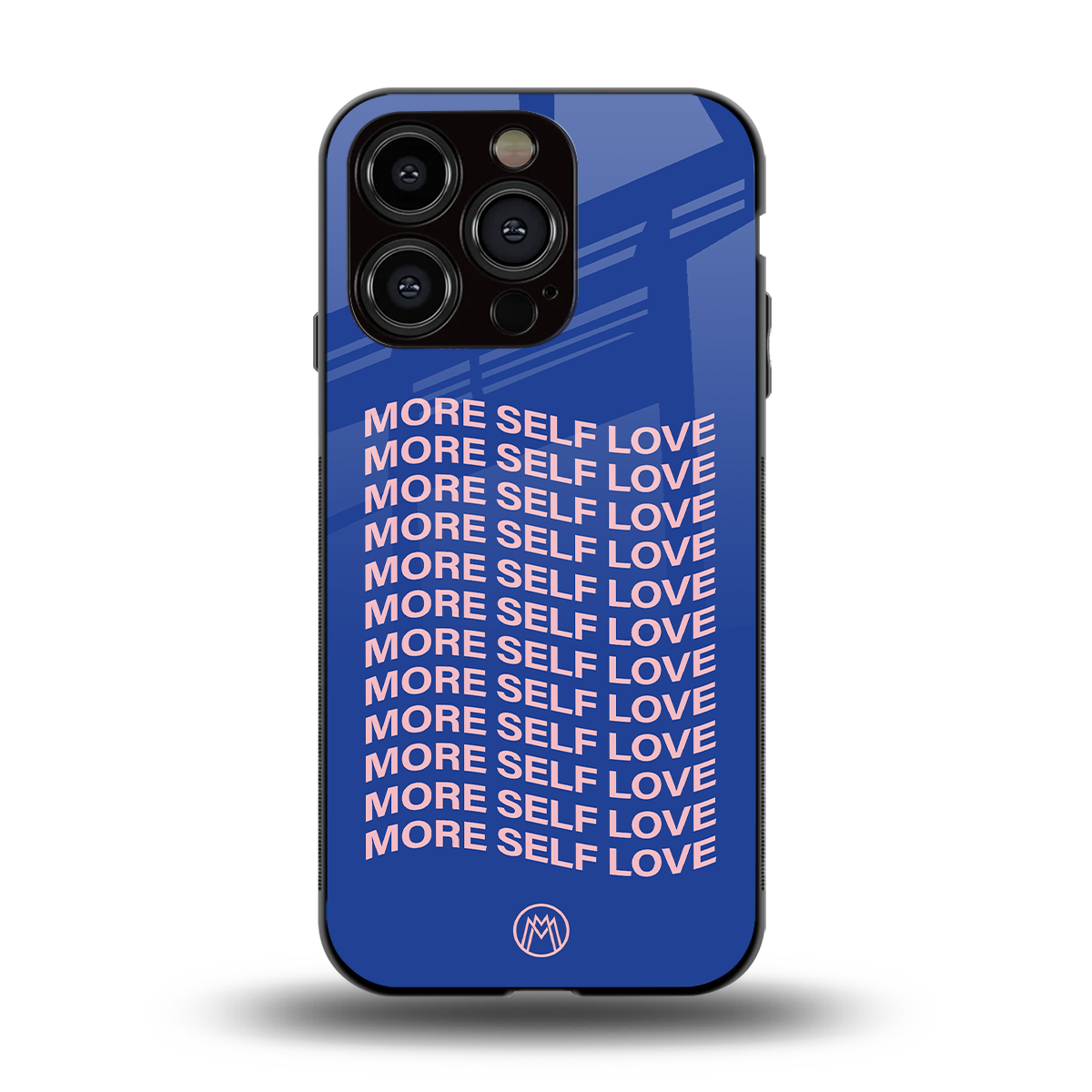 more self love back phone cover | glass case for iphone 15 pro
