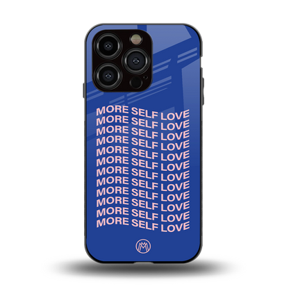 more self love back phone cover | glass case for iphone 15 pro
