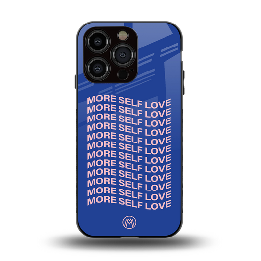 more self love back phone cover | glass case for iphone 15 pro