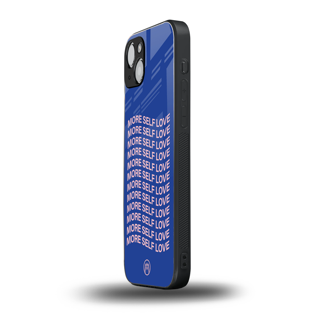 more self love back phone cover | glass case for iphone 15