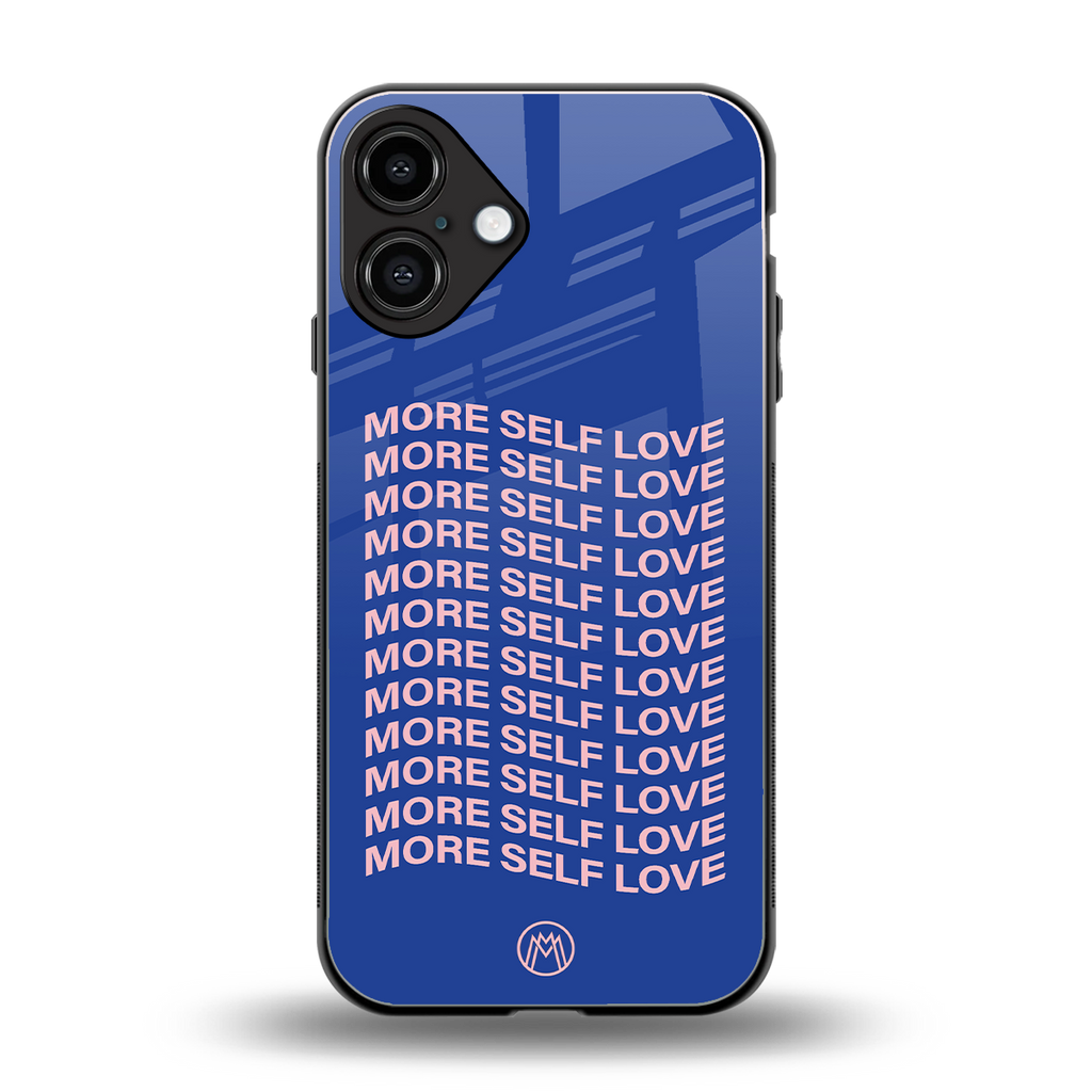 more self love back phone cover | glass case for iphone 16 plus