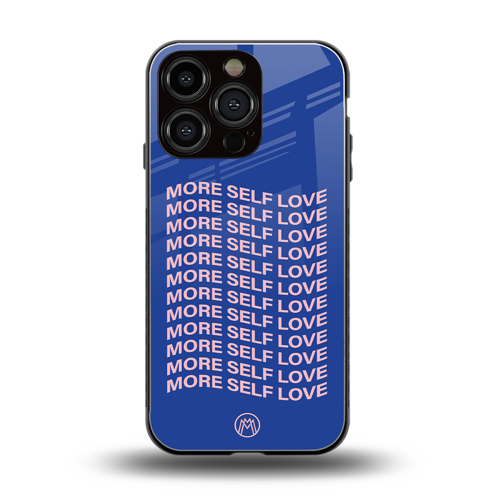 more self love back phone cover | glass case for iphone 16 pro