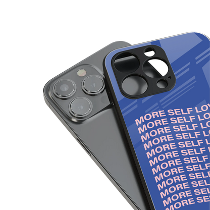 more self love back phone cover | glass case for iphone 16 pro