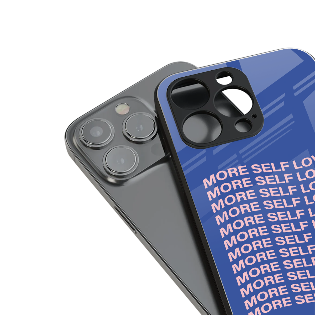 more self love back phone cover | glass case for iphone 16 plus