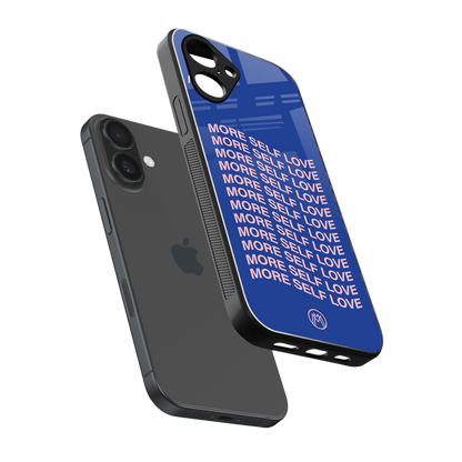 more self love back phone cover | glass case for iphone 16