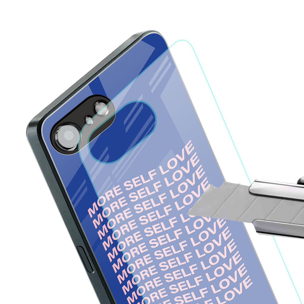 more self love back phone cover | glass case for iphone 16e
