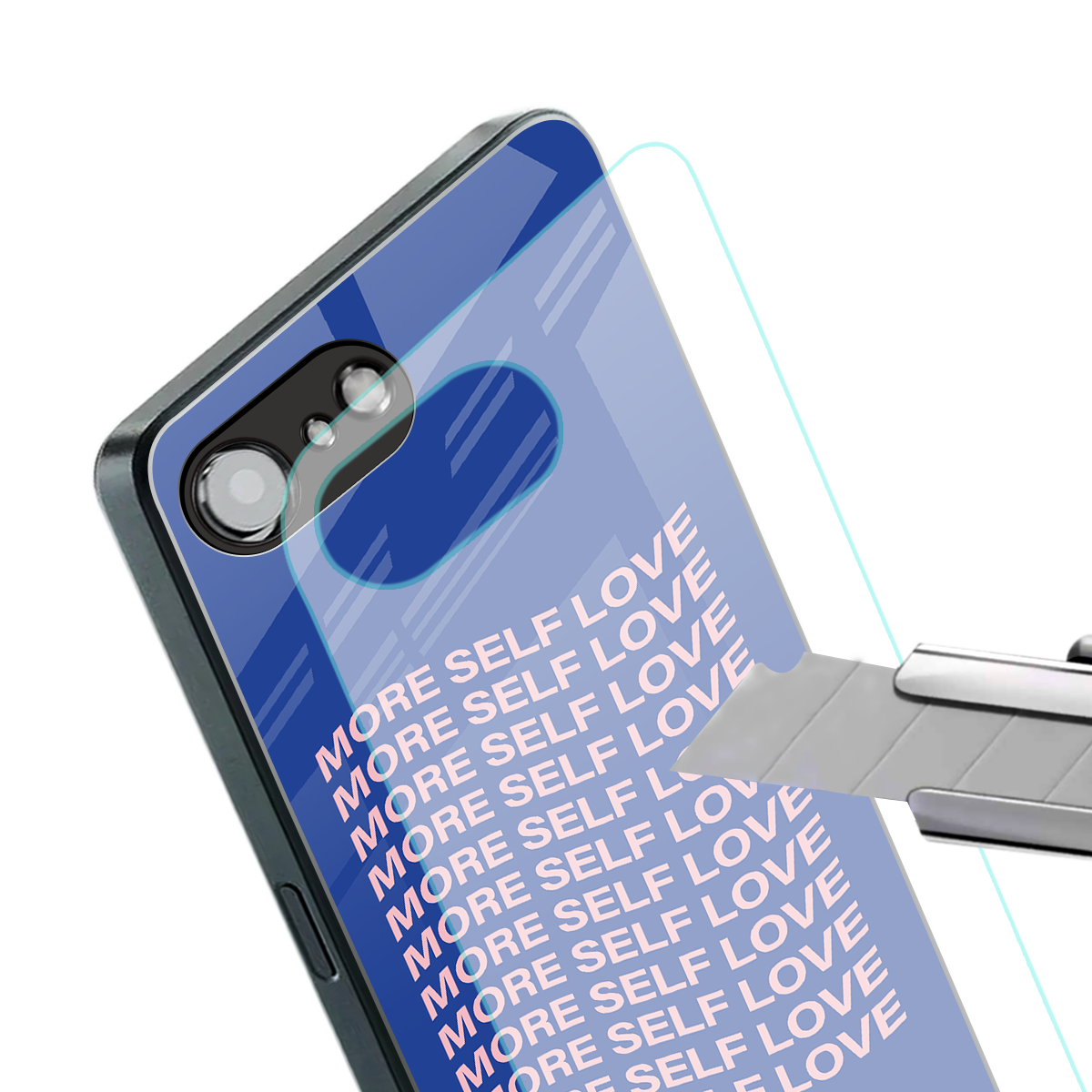 more self love back phone cover | glass case for iphone 16e
