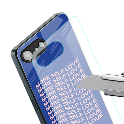 more self love back phone cover | glass case for iphone 16e
