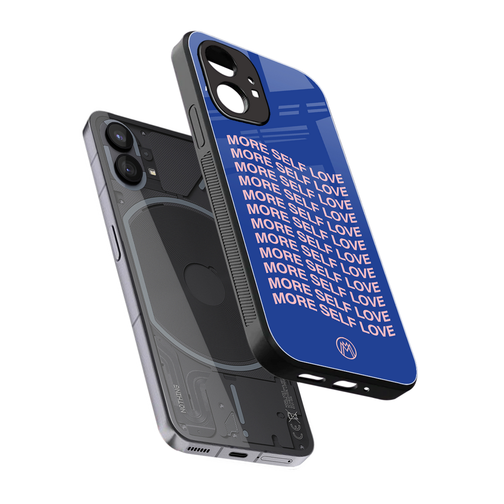 more self love back phone cover | glass case for nothing phone 1