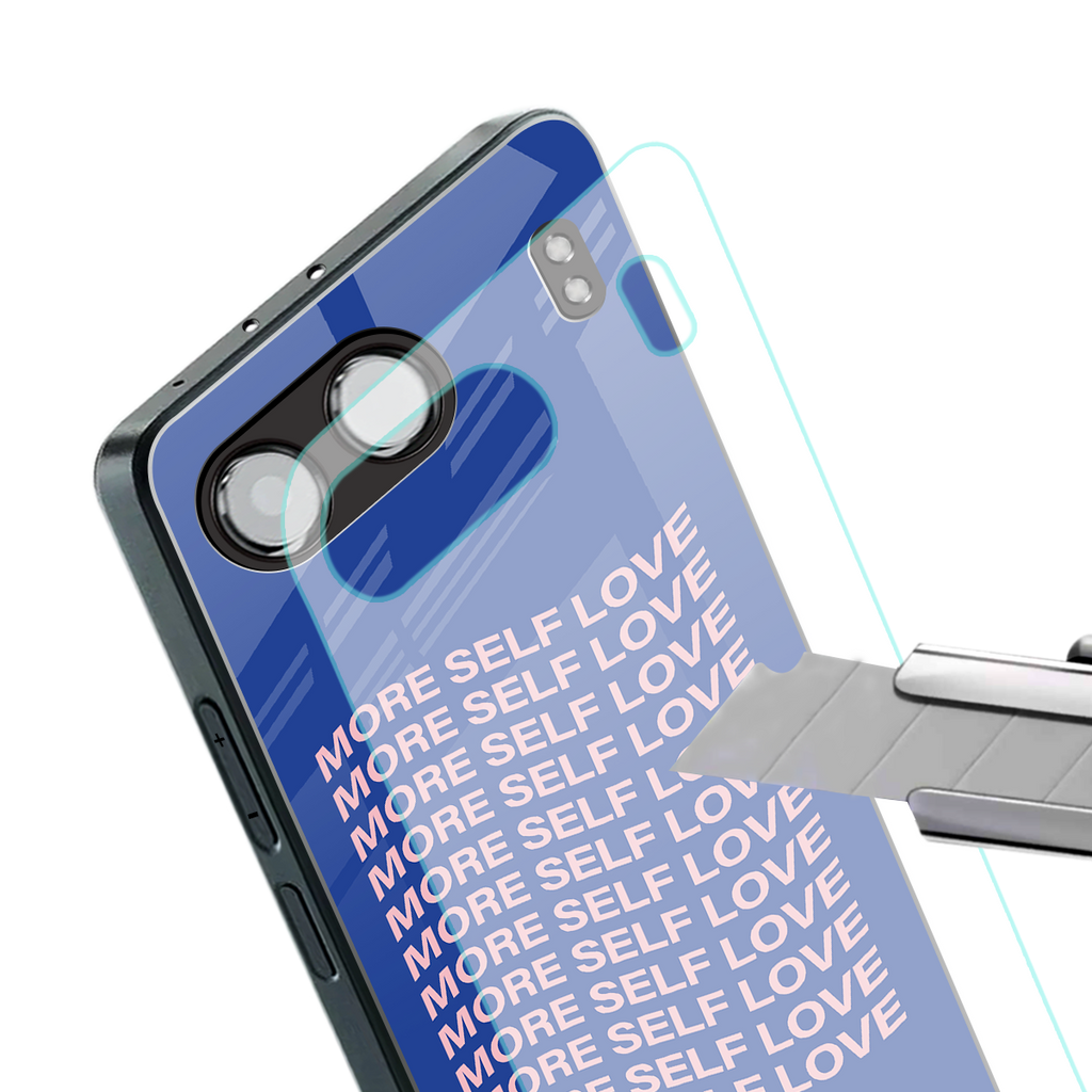 more self love back phone cover | glass case for oneplus nord 4