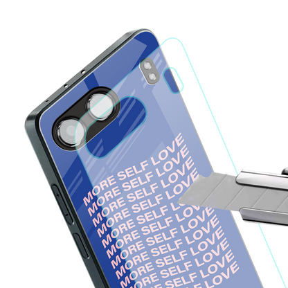 more self love back phone cover | glass case for oneplus nord 4