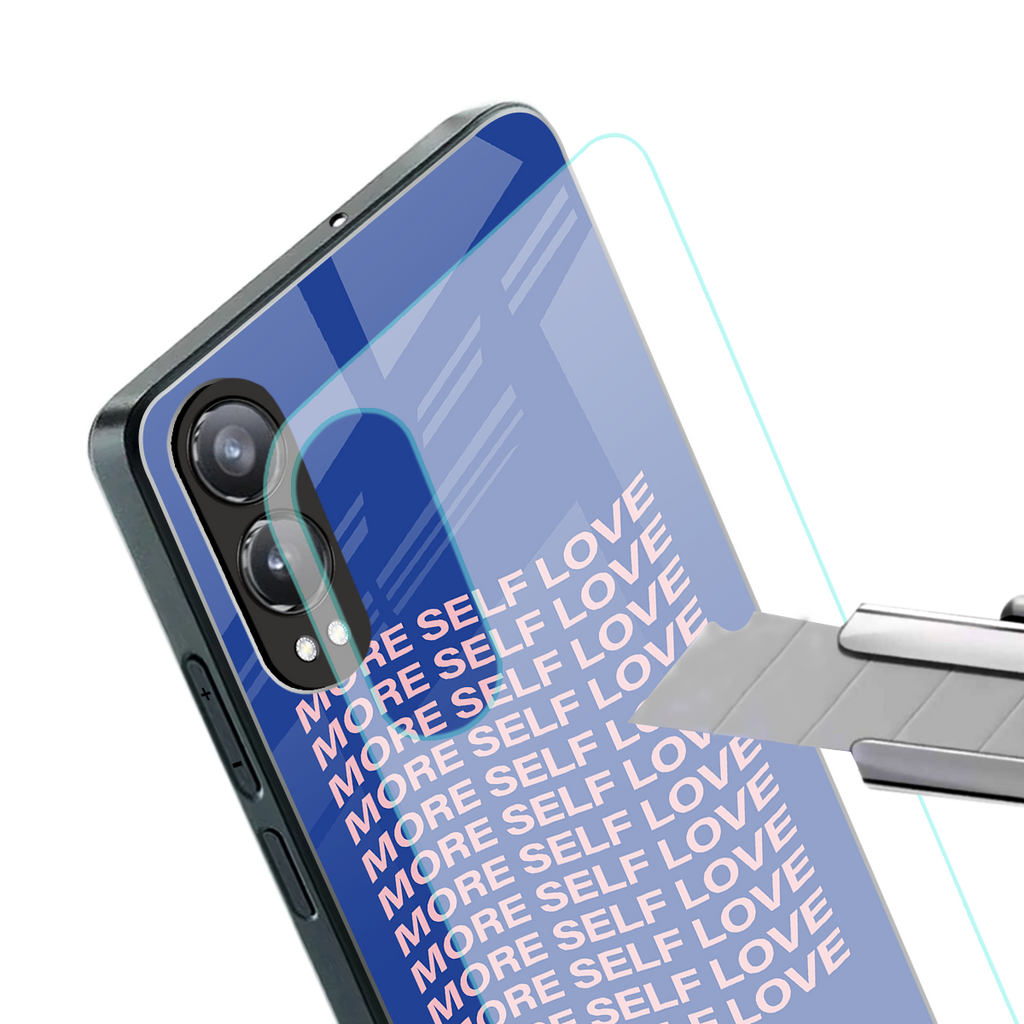 more self love back phone cover | glass case for oneplus nord ce 4 lite