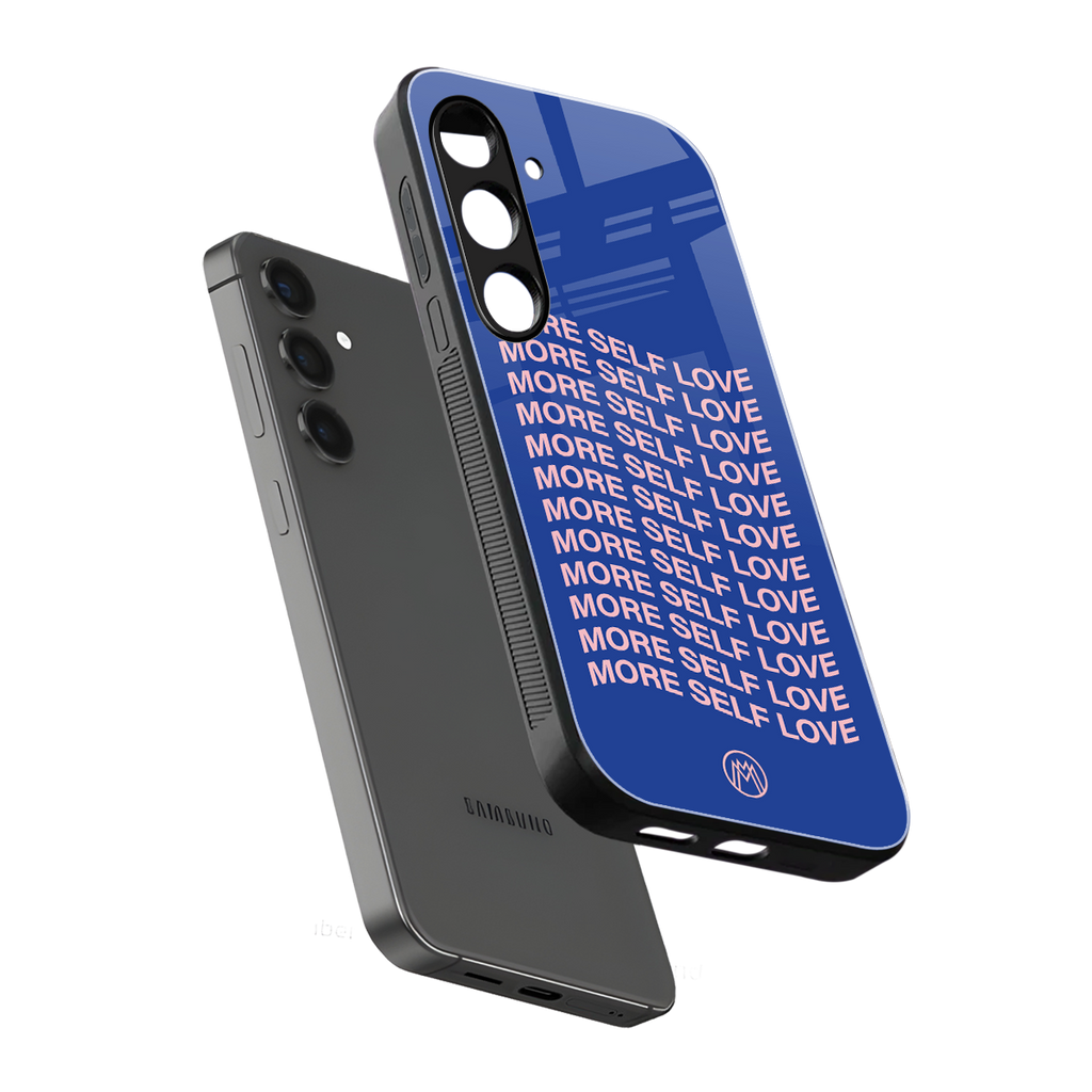 more self love back phone cover | glass case for samsung galaxy s23 plus