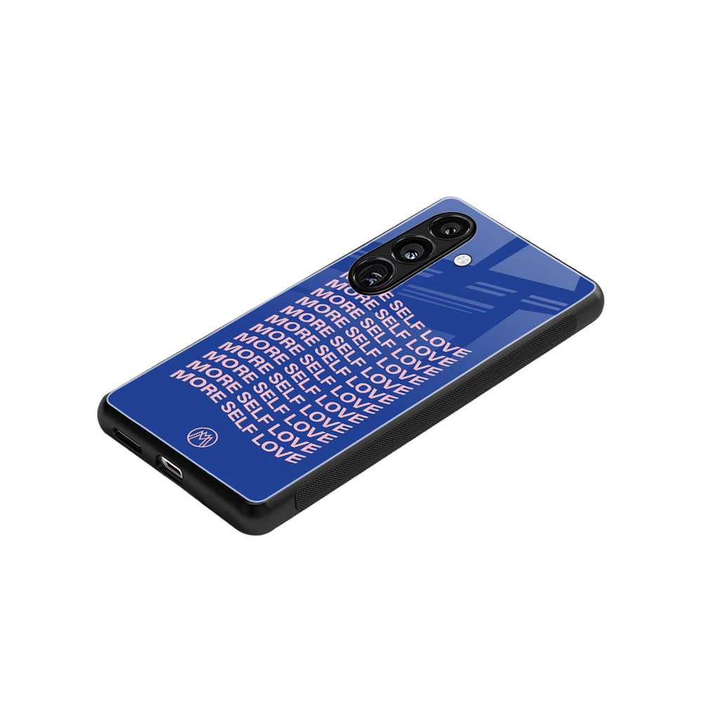 more self love back phone cover | glass case for samsung galaxy s23 plus