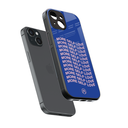 more self love back phone cover | glass case for iphone 14