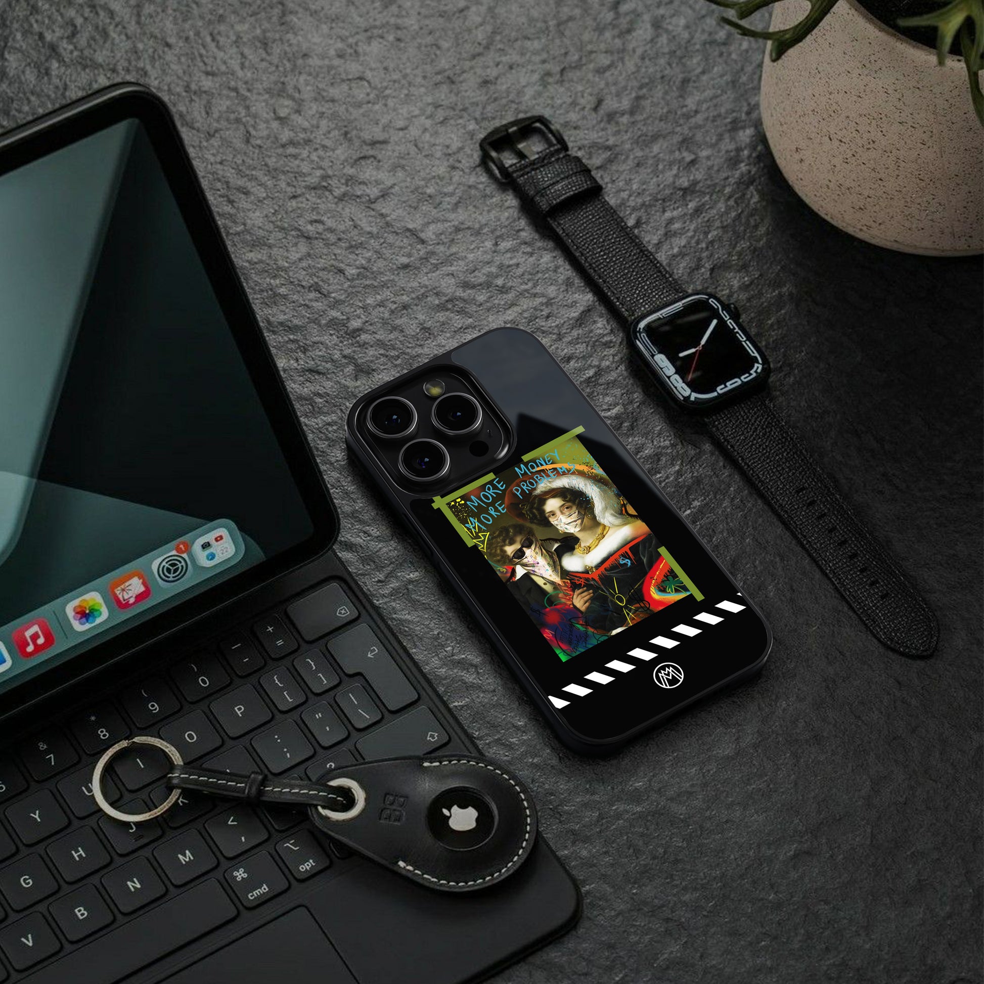 more money more problems back phone cover | glass case for iphone 16