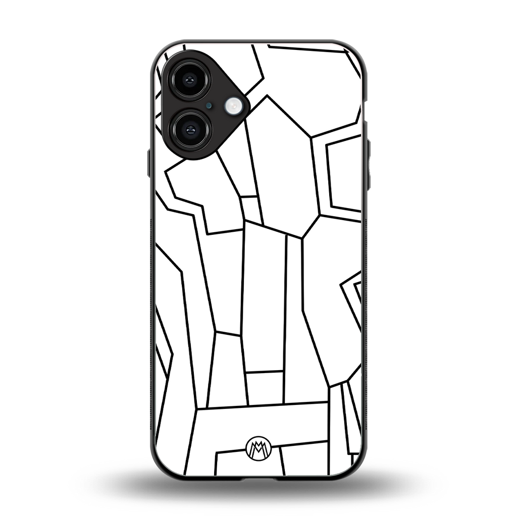 mosaic back phone cover | glass case for iphone 16 plus
