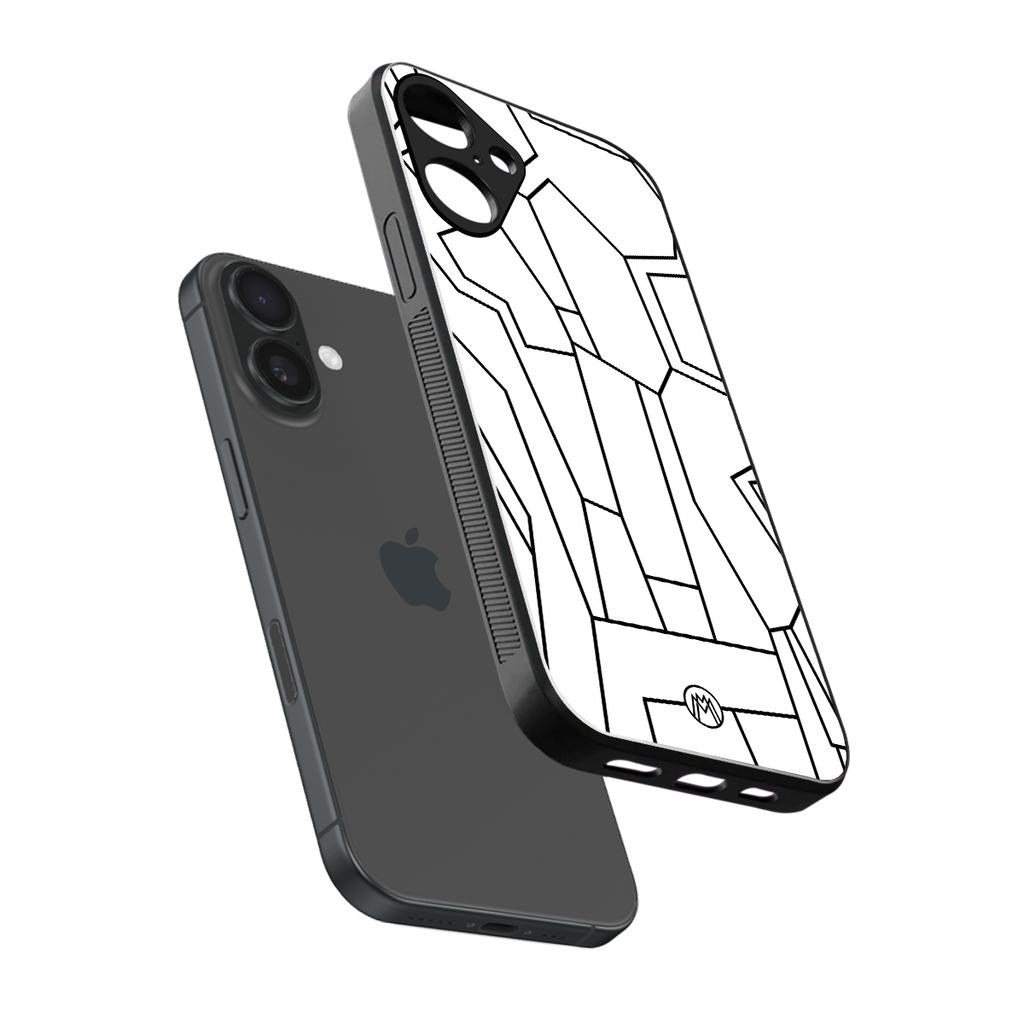 mosaic back phone cover | glass case for iphone 16 plus