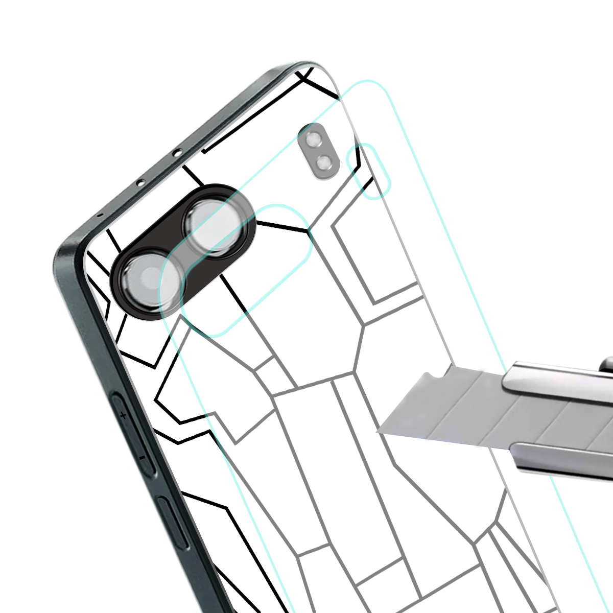mosaic back phone cover | glass case for oneplus nord 4