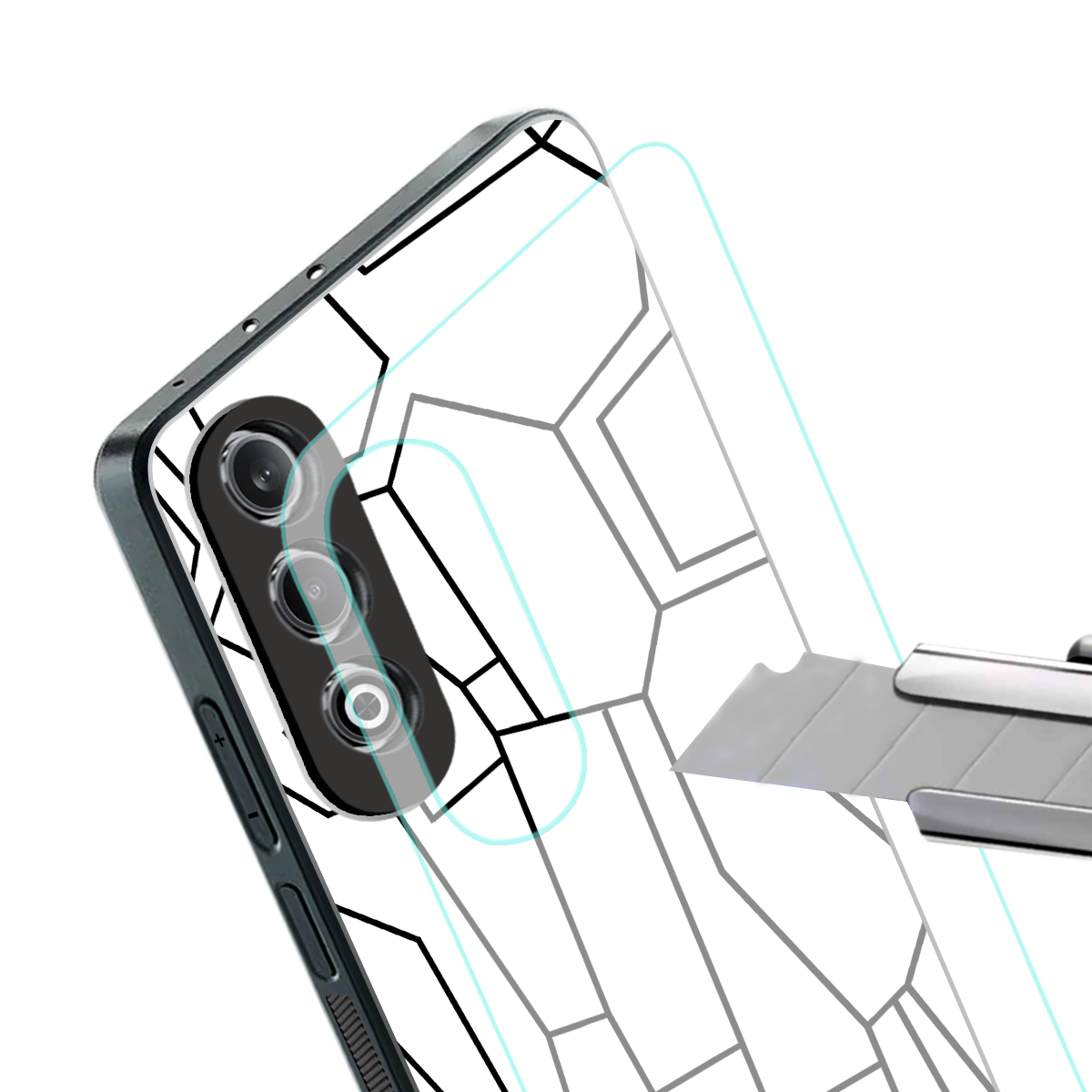 mosaic back phone cover | glass case for oneplus nord ce 4