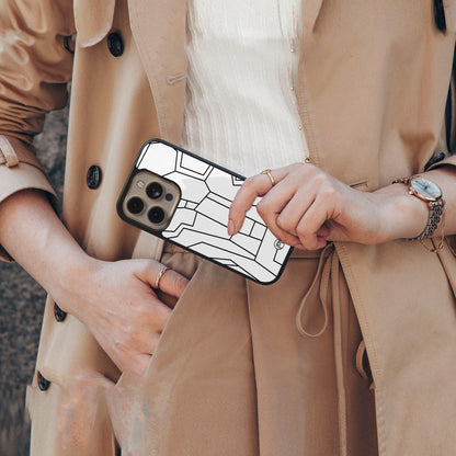 mosaic back phone cover | glass case for iphone 16 pro max