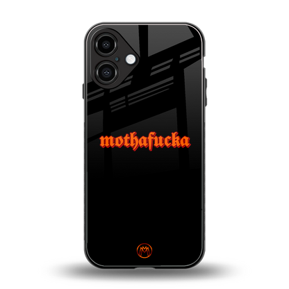 mothafucka back phone cover | glass case for iphone 16 plus