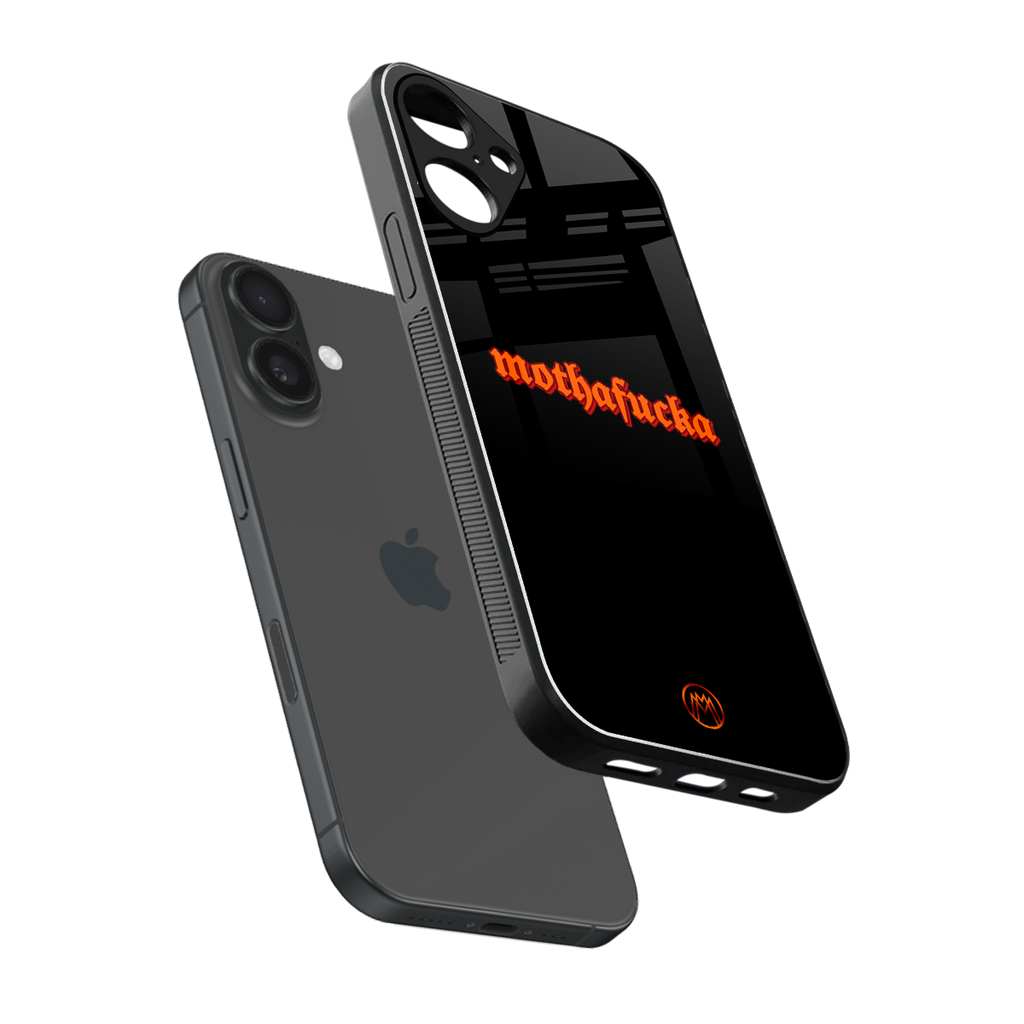 mothafucka back phone cover | glass case for iphone 16 plus