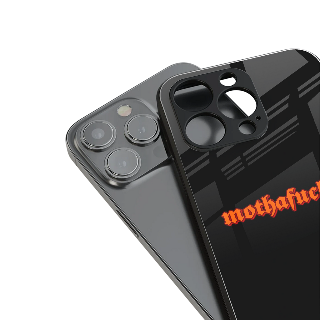 mothafucka back phone cover | glass case for iphone 16 pro max