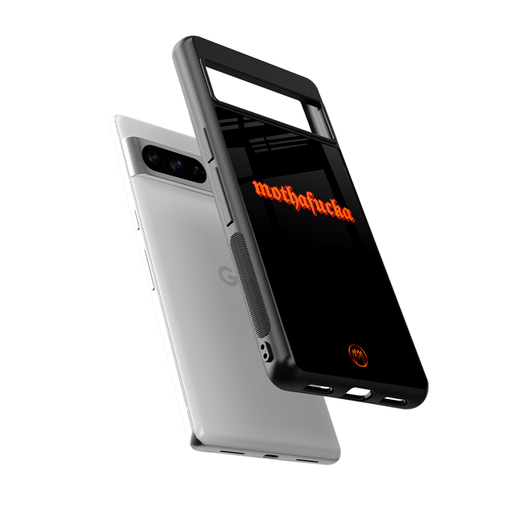 mothafucka back phone cover | glass case for google pixel 8 pro