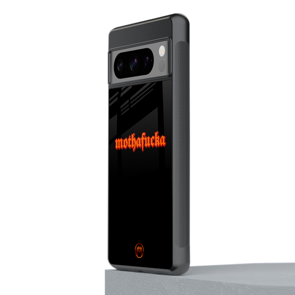 mothafucka back phone cover | glass case for google pixel 8 pro