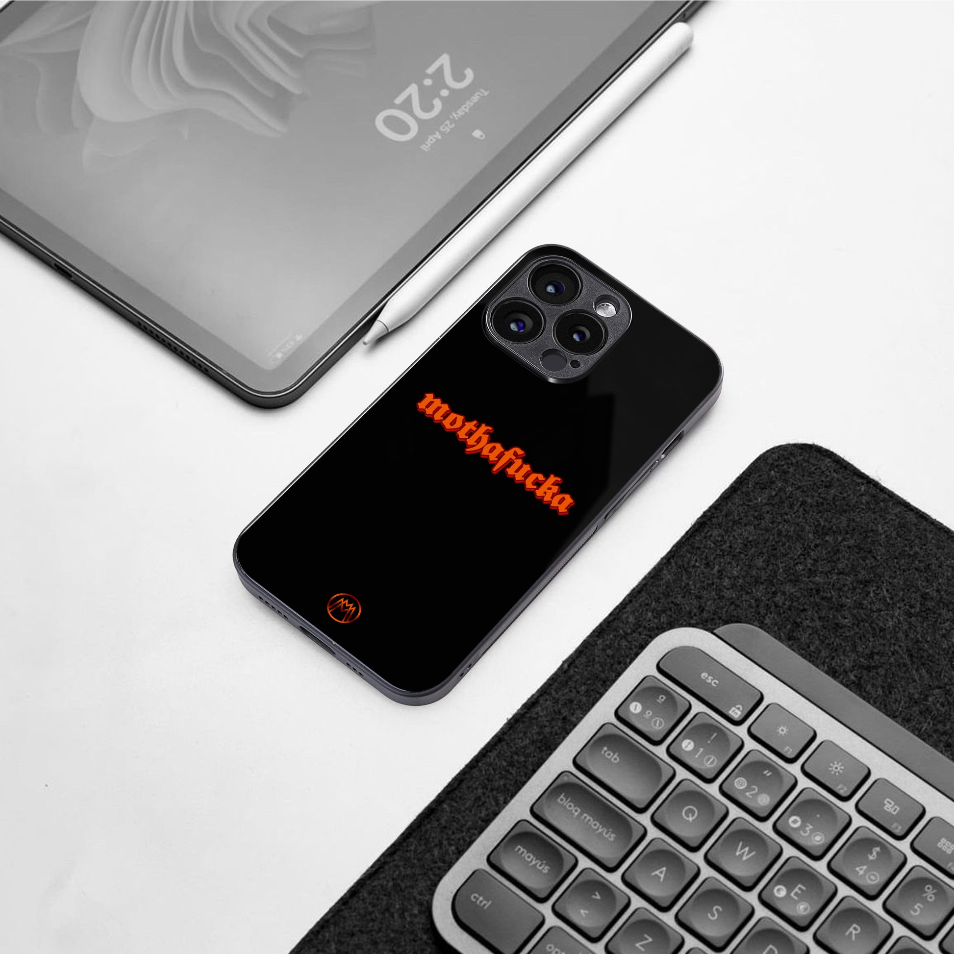 mothafucka back phone cover | glass case for iphone 16 pro