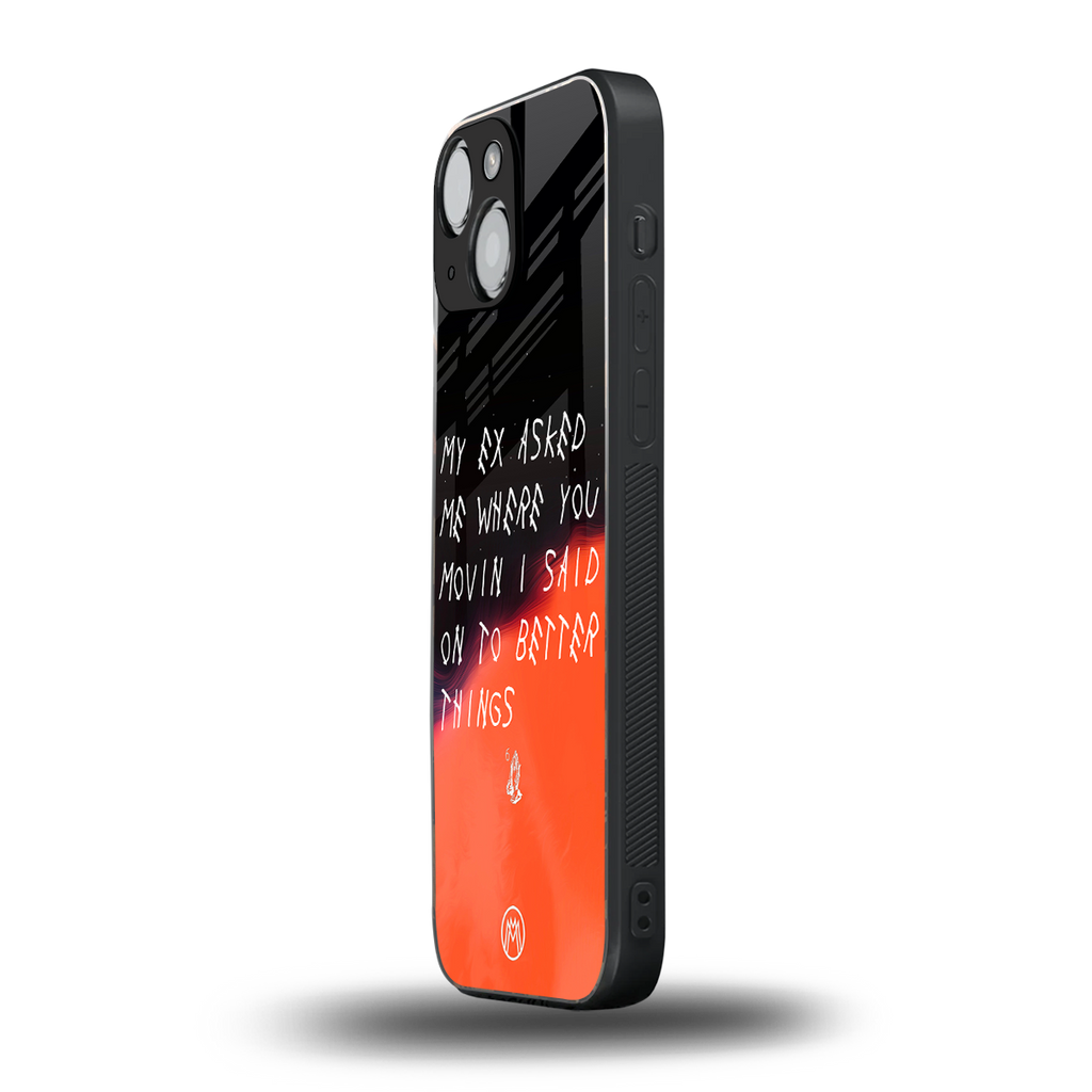 moving on back phone cover | glass case for iphone 13 mini