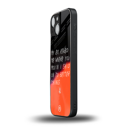 moving on back phone cover | glass case for iphone 13 mini