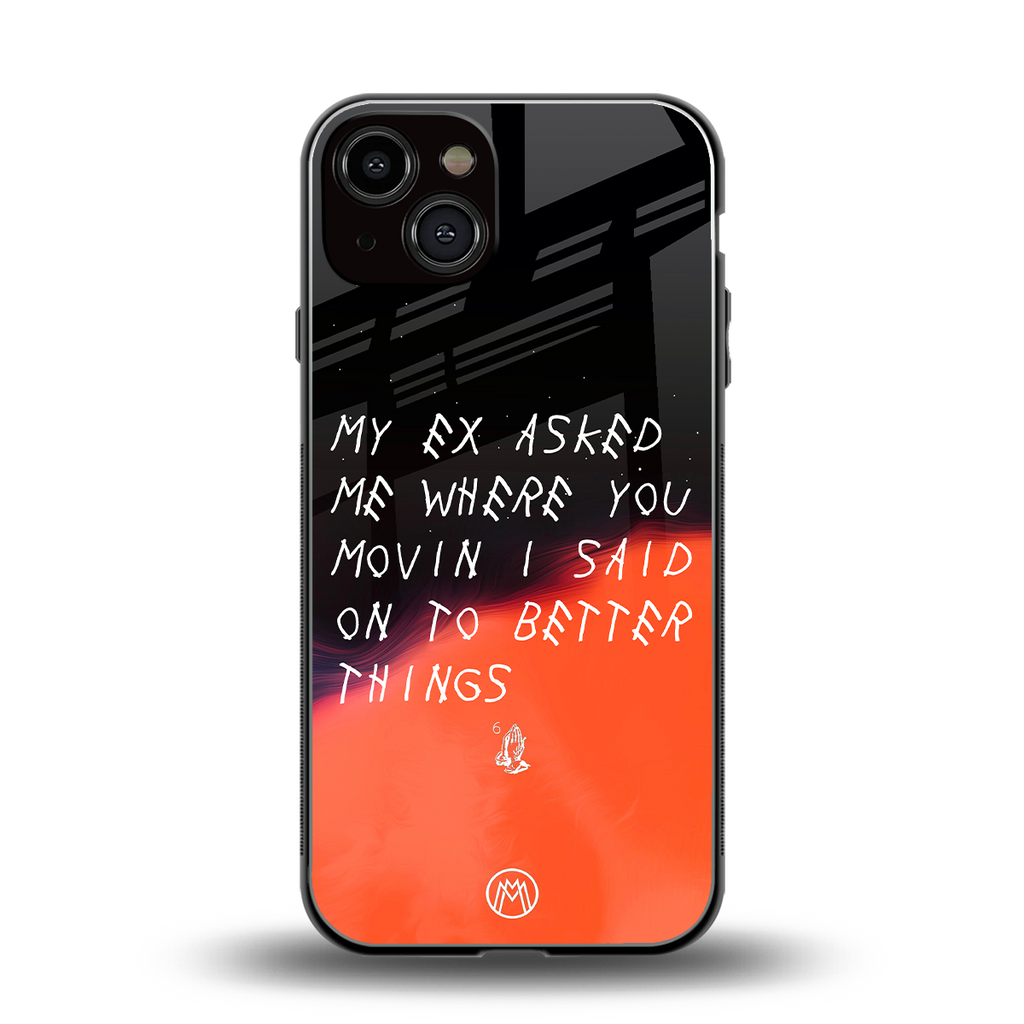 moving on back phone cover | glass case for iphone 13