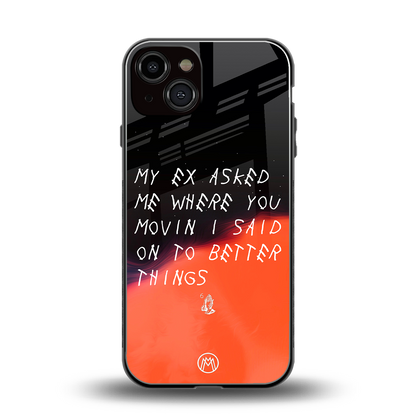moving on back phone cover | glass case for iphone 13