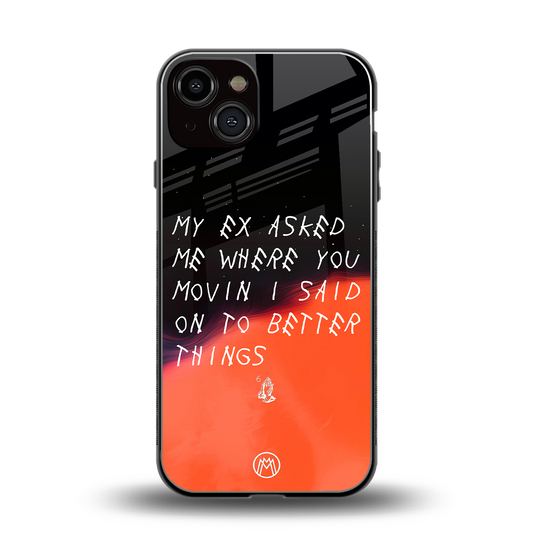 moving on back phone cover | glass case for iphone 13
