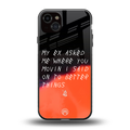 moving on back phone cover | glass case for iphone 14 plus