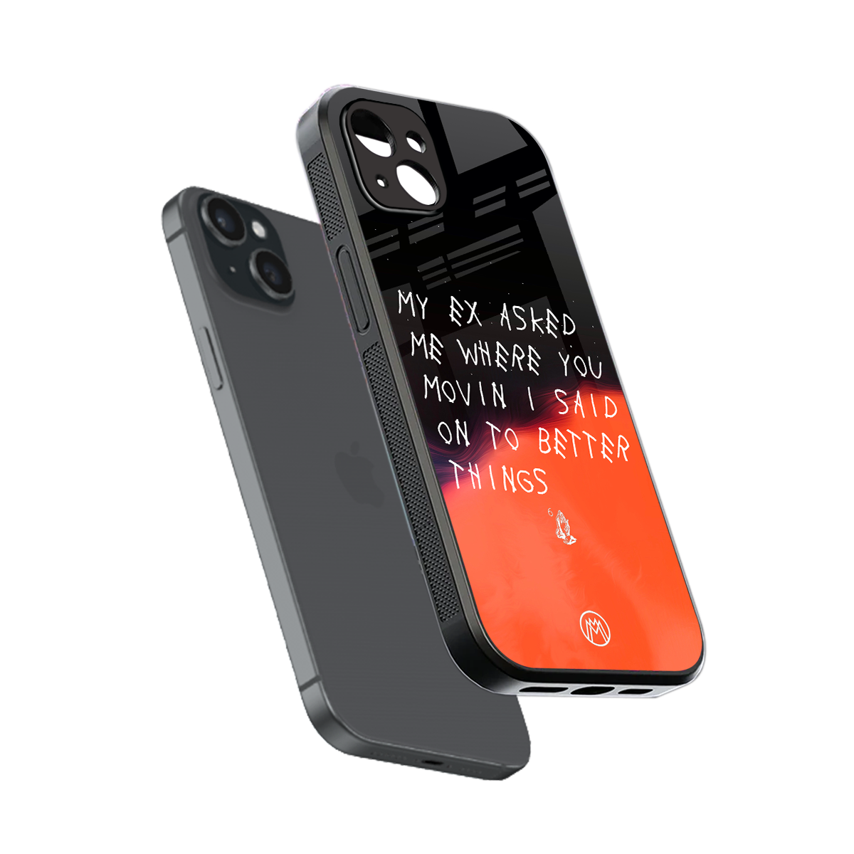 moving on back phone cover | glass case for iphone 15 plus