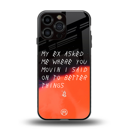 moving on back phone cover | glass case for iphone 14 pro max