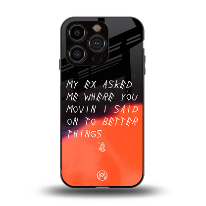 moving on back phone cover | glass case for iphone 15 pro
