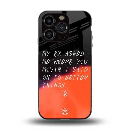 moving on back phone cover | glass case for iphone 14 pro