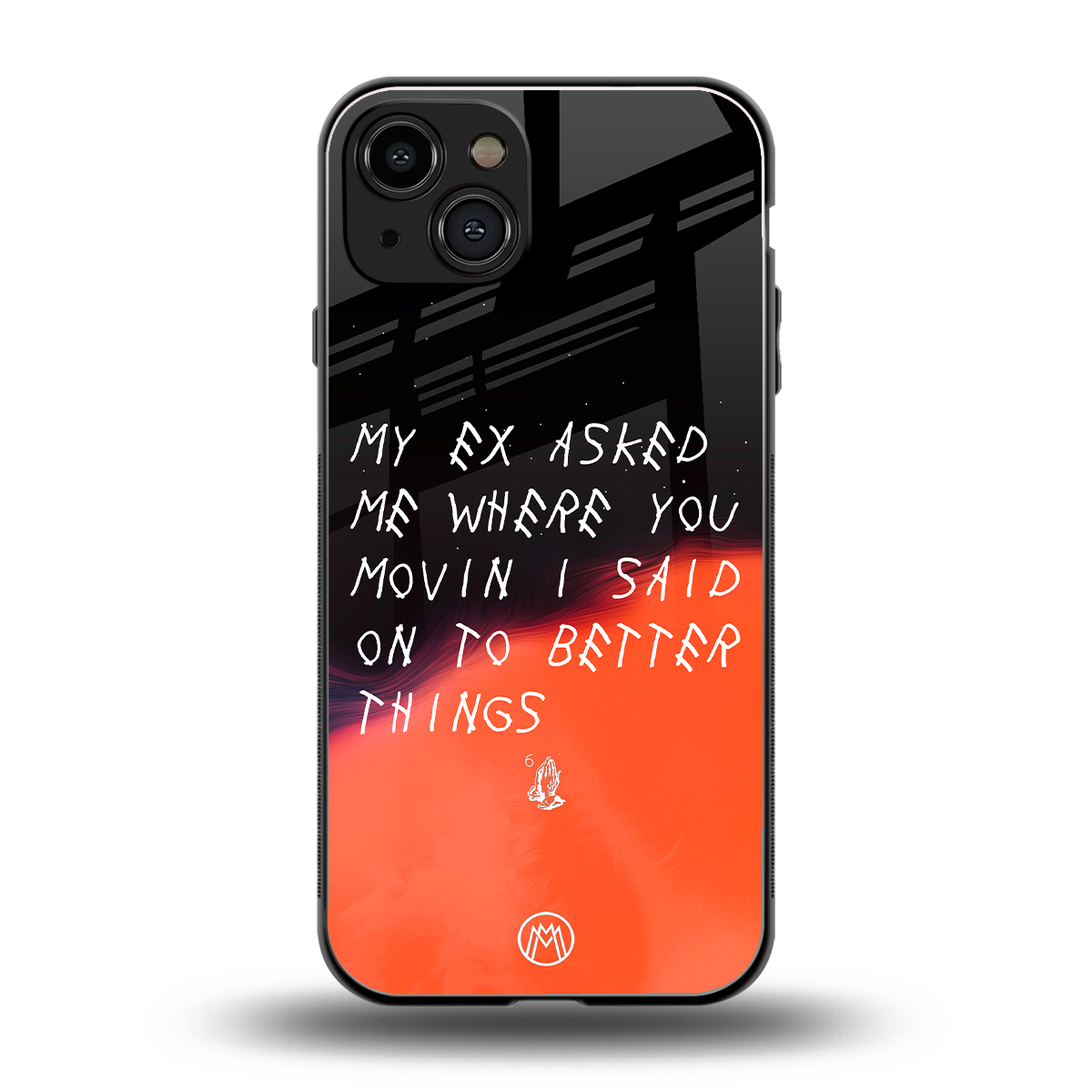 moving on back phone cover | glass case for iphone 15