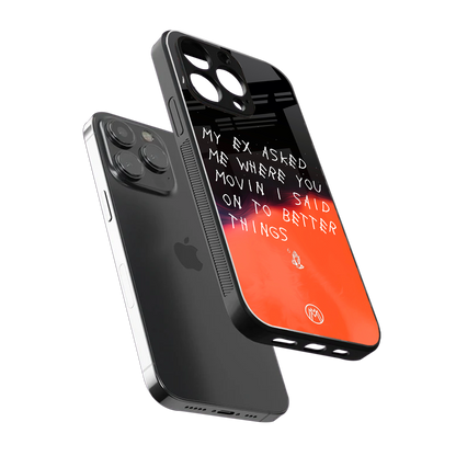 moving on back phone cover | glass case for iphone 15 pro