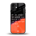 moving on back phone cover | glass case for iphone 16 plus