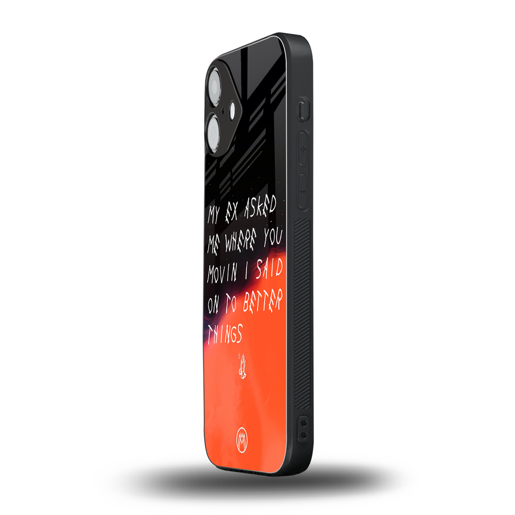 moving on back phone cover | glass case for iphone 16 plus