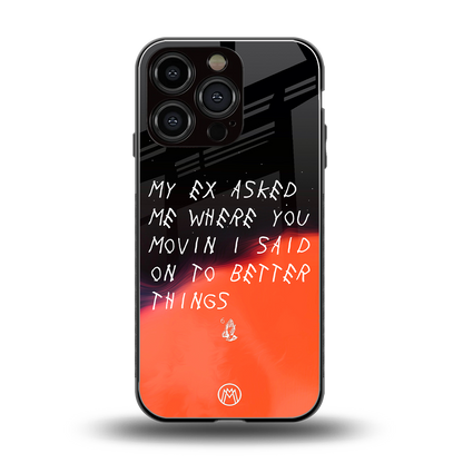 moving on back phone cover | glass case for iphone 16 pro