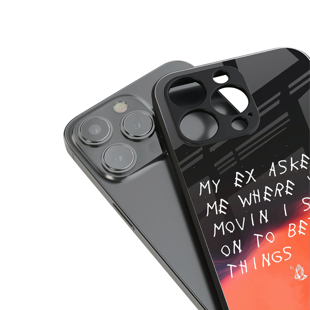 moving on back phone cover | glass case for iphone 14 pro max