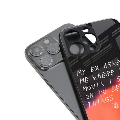 moving on back phone cover | glass case for iphone 14