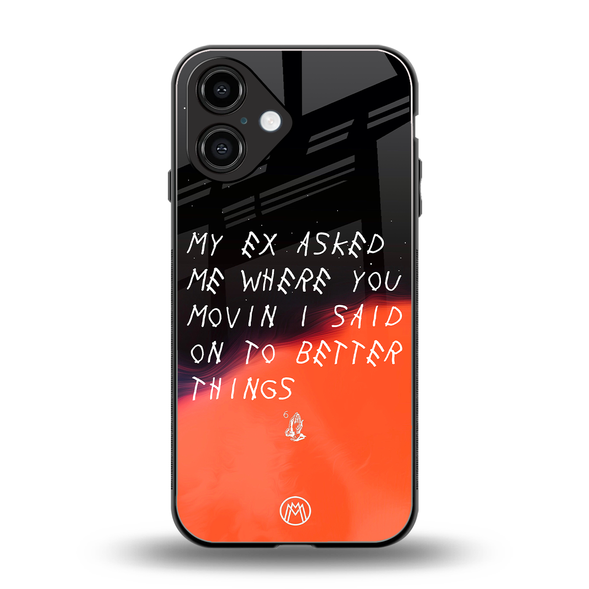 moving on back phone cover | glass case for iphone 16